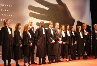 Les dix avocats du concours 2018 entourent Philippe Bilger