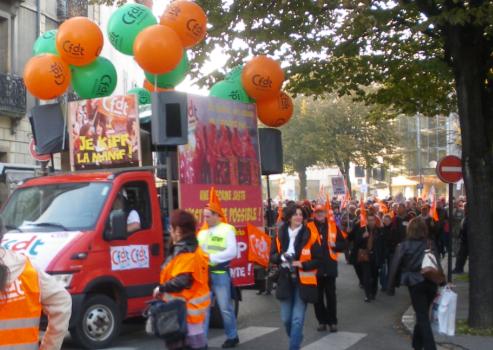 syndicat CFDT Dijon  la manifestation de Dijon contre la rforme des retraites