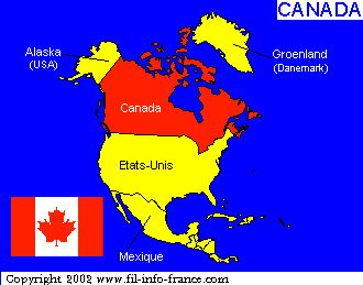 Cliquez sur la carte pour dcouvrir la situation gographique des provinces et territoires du Canada !