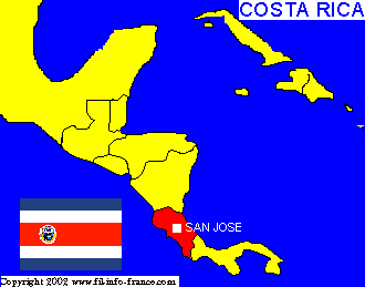 Cliquez sur la carte pour dcouvrir un pays d'Amrique centrale !