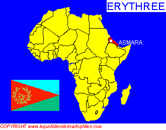 La situation gographique de l'Erythre