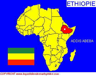 La situation géographique de l'Ethiopie