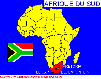 La situation géographique de l'Afrique du Sud