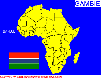 La situation gographique de la Gambie