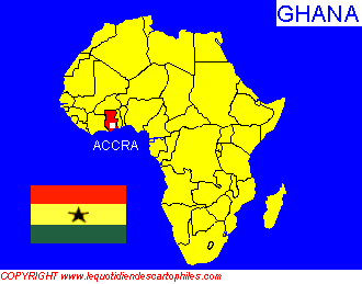 La situation gographique du Ghana