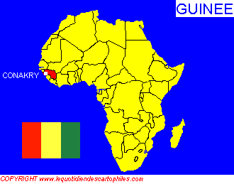 La situation gographique de la Guine
