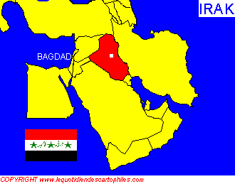 La situation gographique de l'Irak