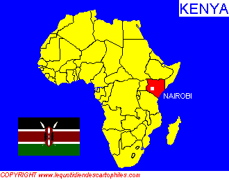 La situation gographique du Kenya