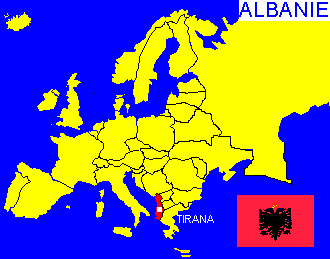 La situation gographique de l'Albanie !
