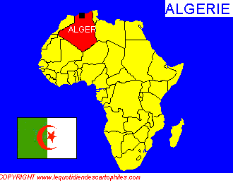 L'Algrie sur le continent africain