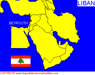 La situation géographique du Liban