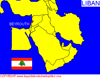 La carte du Liban