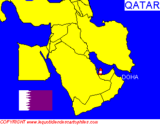 La situation gographique du Qatar