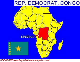 La situation gographique de la Rpublique Dmocratique du Congo
