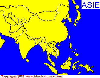 Cliquez sur la carte pour slectionner un pays d'Asie !