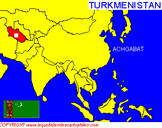 La situation gographique du Turkmnistan