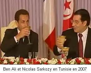 Photos Nicolas Sakozy Ben Ali  Tunis France Tunisie