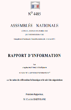 Brexit, rapport, mission, information, Claude, Bartolone, Assemble nationale, 2017 en version PDF