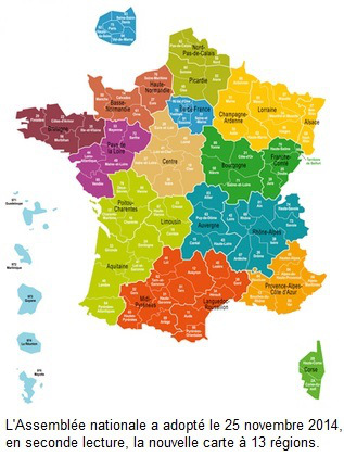 Nouvelle carte des rgions ( France ) 2016