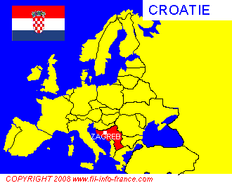 La carte de la Croatie