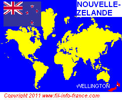 Carte de l'Australie, capitale Wellington