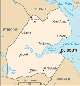 Carte de Djibouti