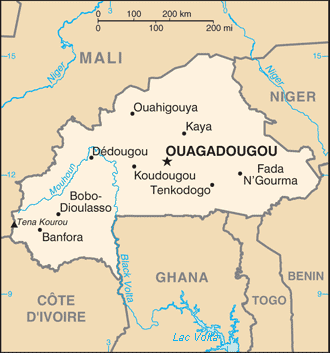 Carte du Burkina Faso