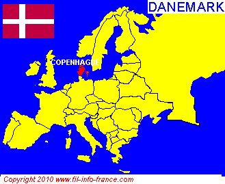 Carte du Danemark
