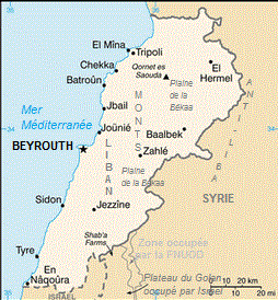 Carte du Liban