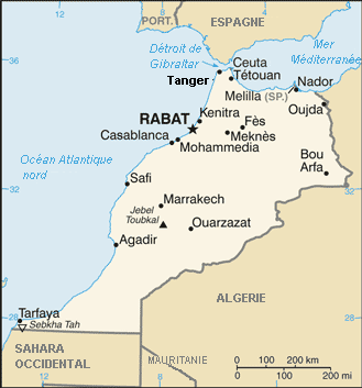 Carte du maroc