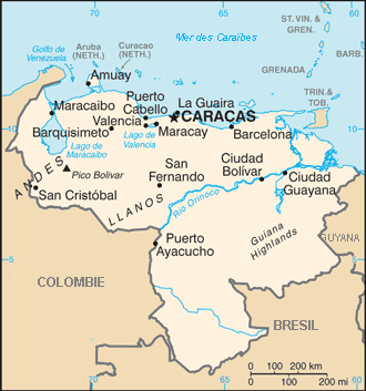 Carte du Venezuela