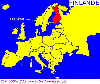 La carte de la Finlande
