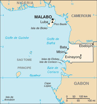 Carte de Guine quatoriale