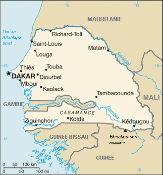 Carte du Senegal
