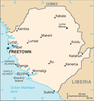 Carte de Sierra Leone