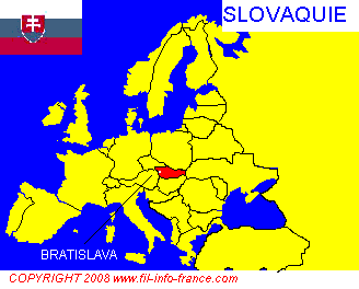 La carte de la Slovaquie