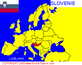 La carte de la Slovénie