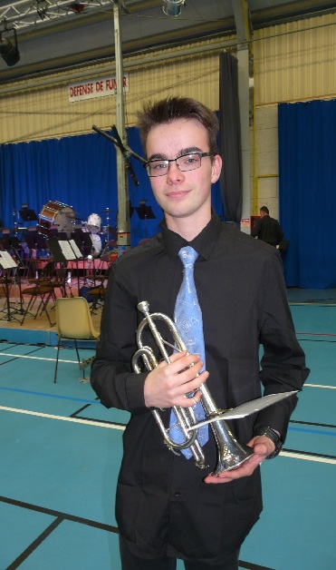 Baptiste Clochard, 16 ans, a dix ans d’tude de la trompette