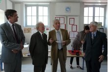 François de Bourgoin, Pierre Brunet, René Gerlet, maire et Jean-Louis de Mourgues