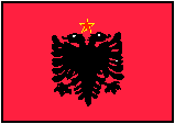 Le drapeau de l'Albanie