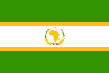 Le drapeau de l'OUA, Organisation de l'Unit Africaine.