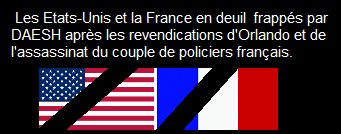 Aprs Orlando, DAESH revendique l'assassinat du couple de policiers des Yvelines prs de Paris, France