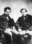 Jules et Edmond de Goncourt, fondateurs de l'Acadmie Goncourt, Prix Goncourt