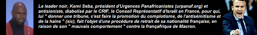 Kemi Seba, prsident d'Urgences Panafricanistes, fait l'objet d'une procdure de retrait de sa nationalit 