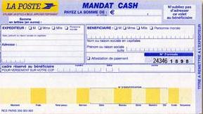 comment remplir un mandat cash urgent