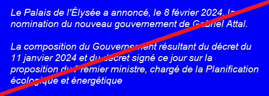 Gabriel Attal, Premier ministre,  l'Htel de Matignon mardi 9 janvier 2024