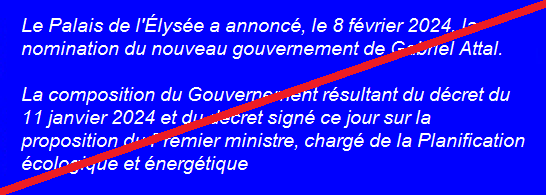 Gabriel Attal, Premier ministre,  l'Htel de Matignon mardi 9 janvier 2024