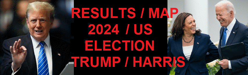 Rsultats lection prsidentielle 2024, Etats-Unis, Etats, Dmocrate, Rpublicain, Kamala Harris, Donald Trump, Chase Oliver, Jill Stein, Robert Kennedy