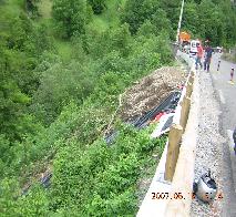 Accident de camion tunnel de Somport juin 2007