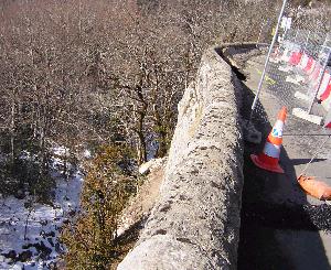 Vue sur le prcipice - Tunnel du Somport